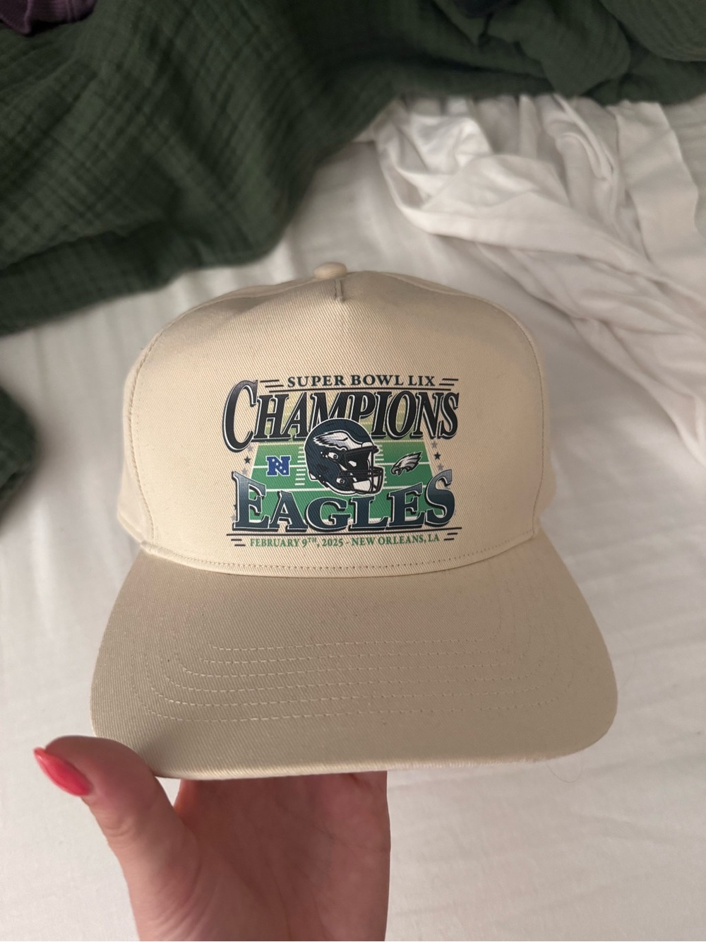 Eagles Super Bowl LIX Beige Hat
